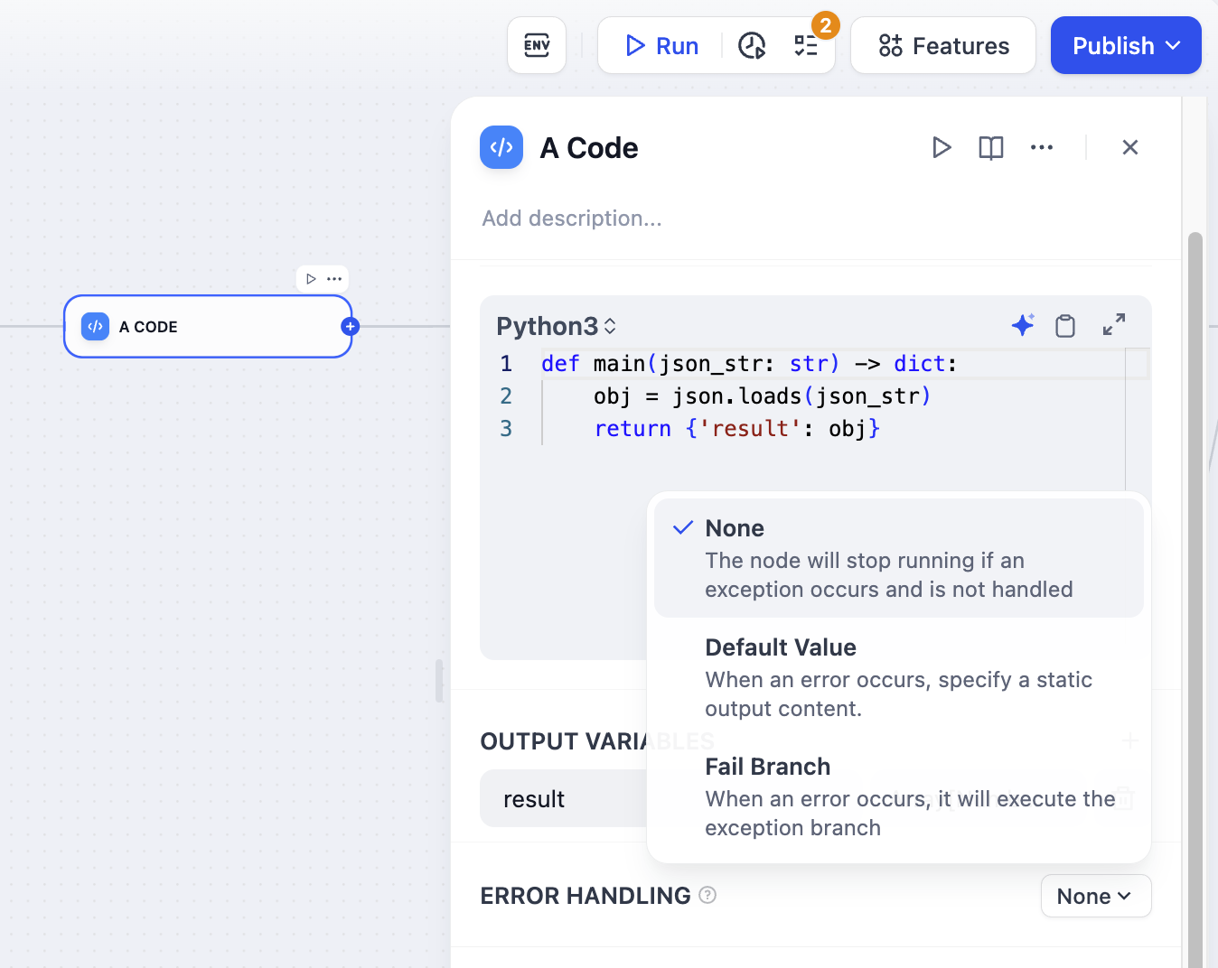Error handling