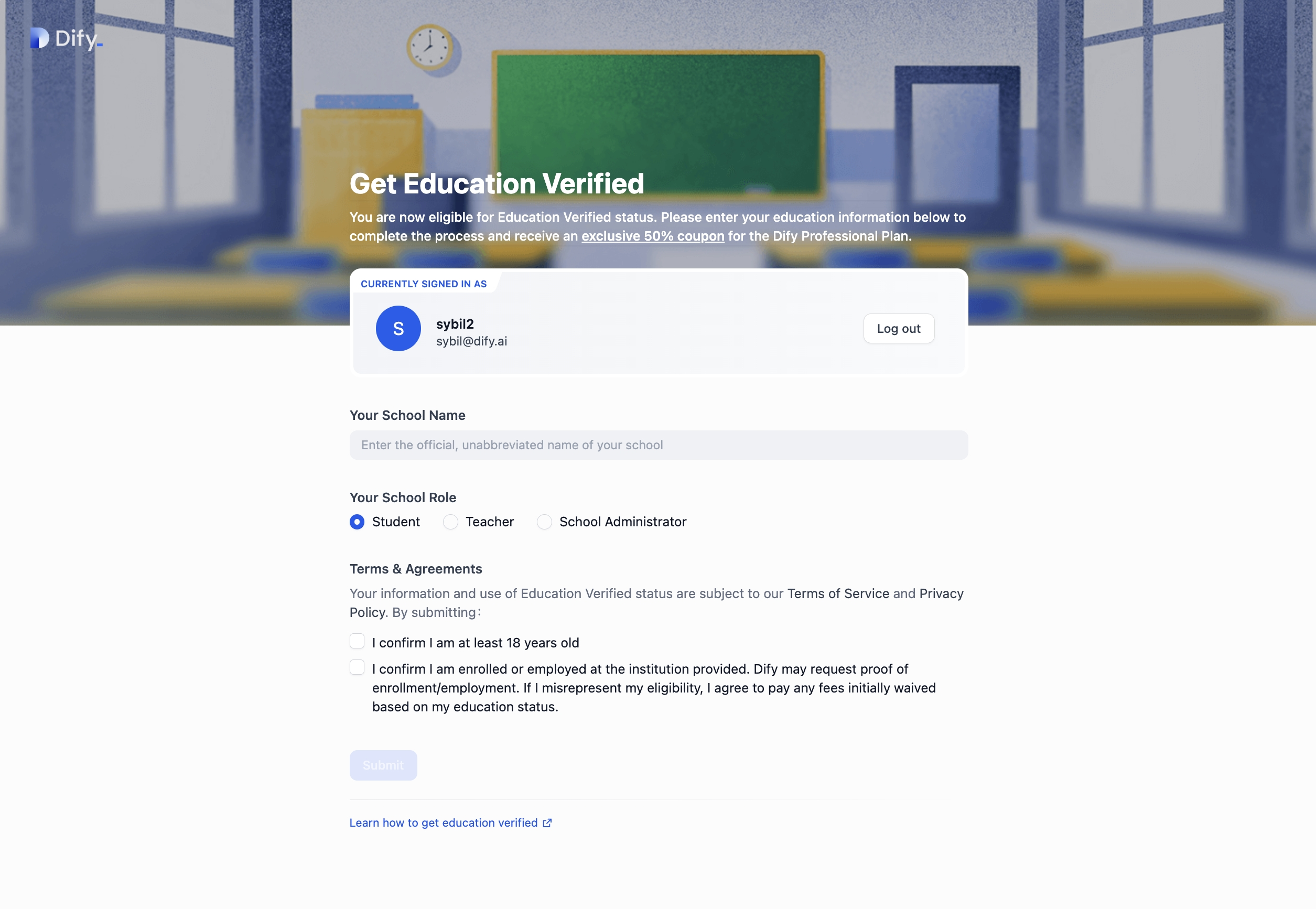 Get Education Verified Form