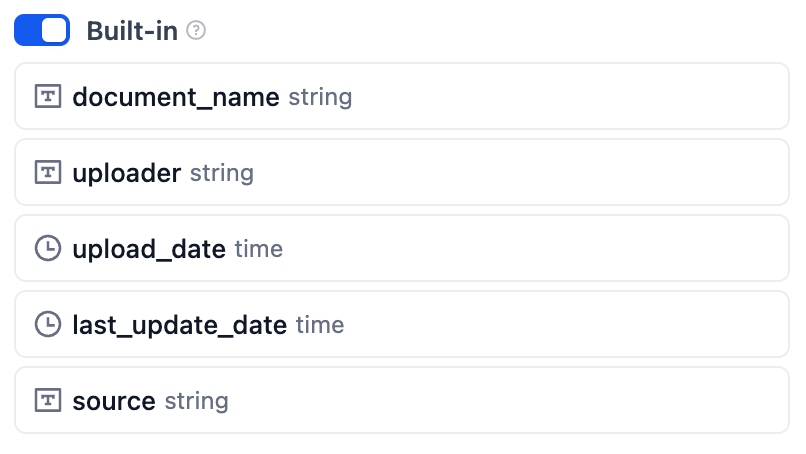 内置元数据示例