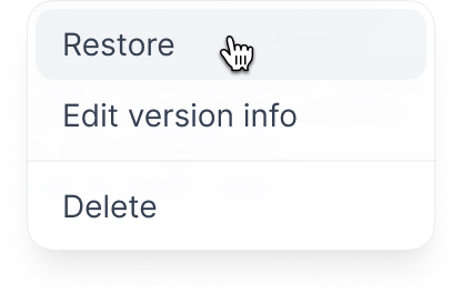 Restore feature