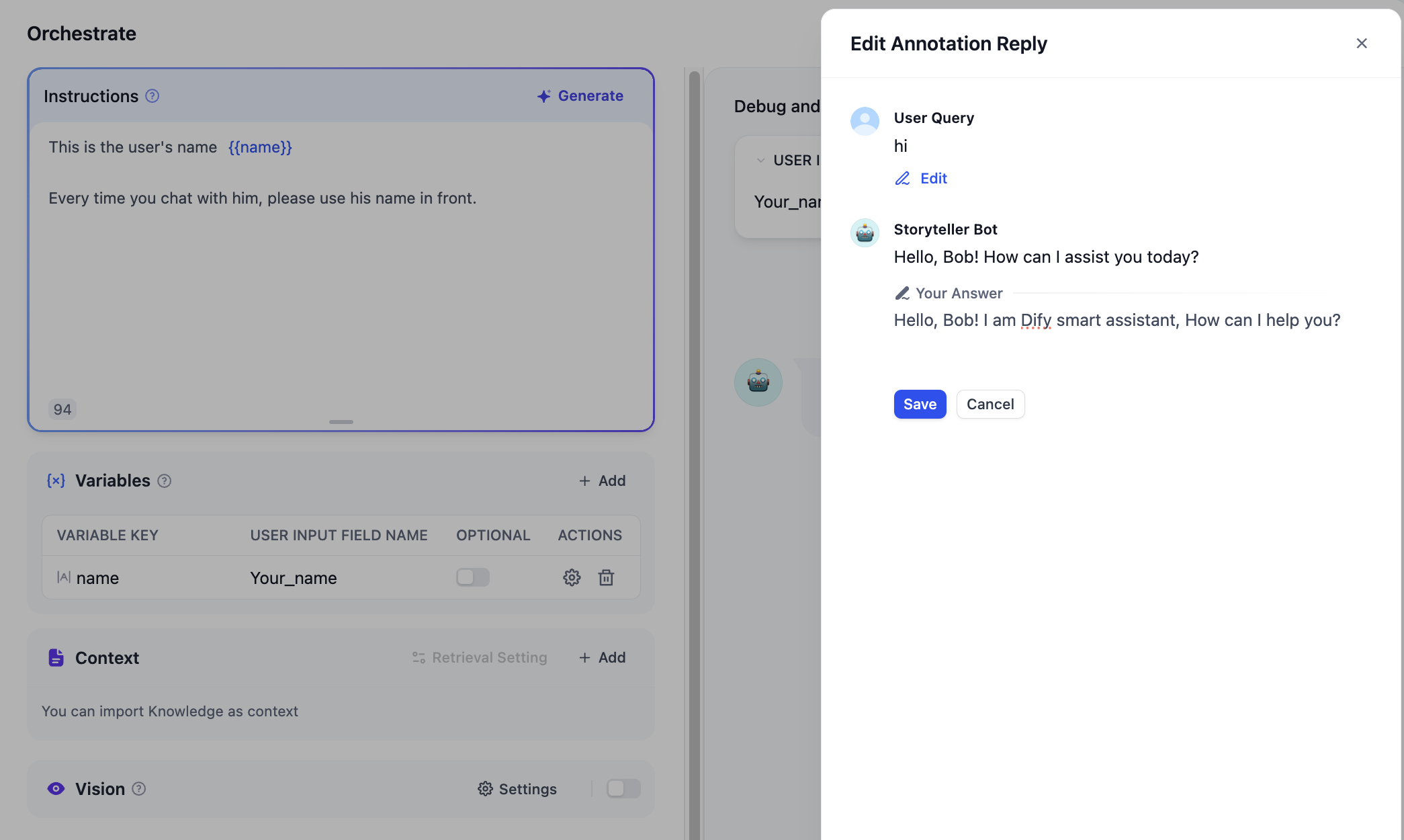 Editing Annotated Replies