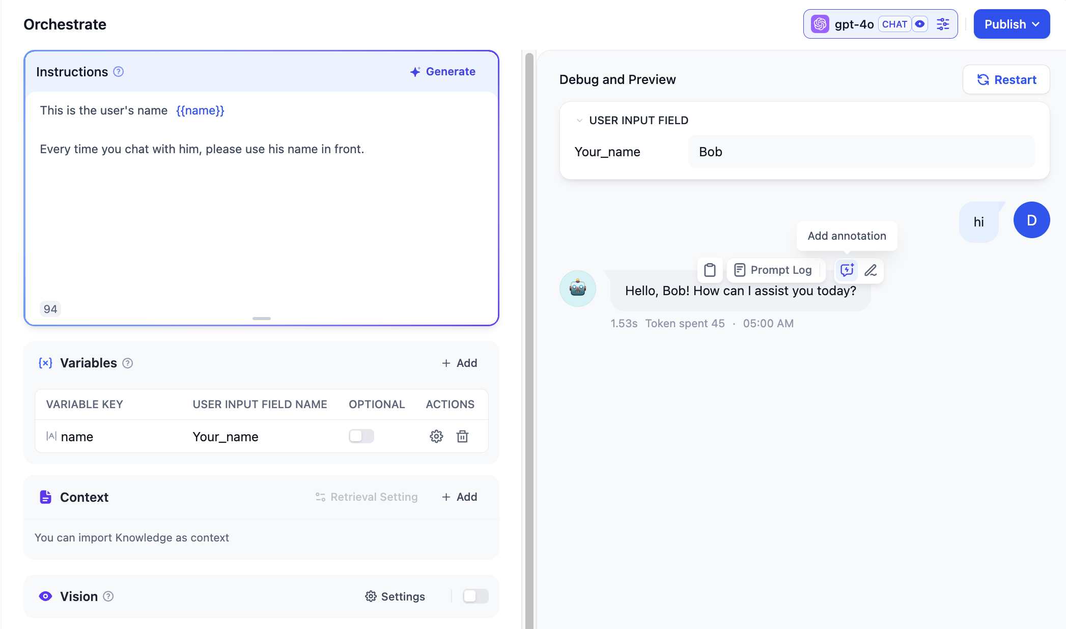 Adding Annotated Replies