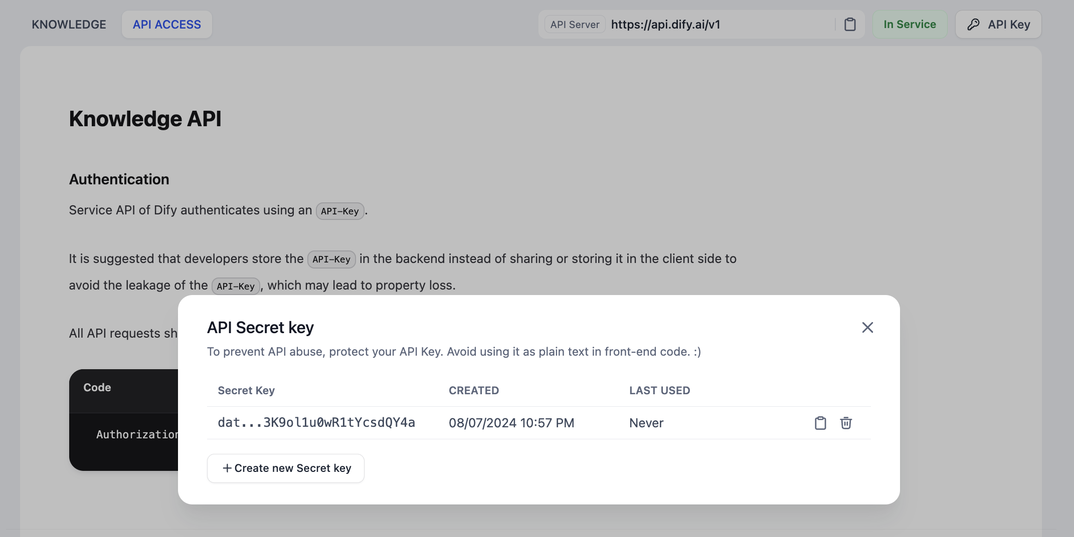 Knowledge API Document