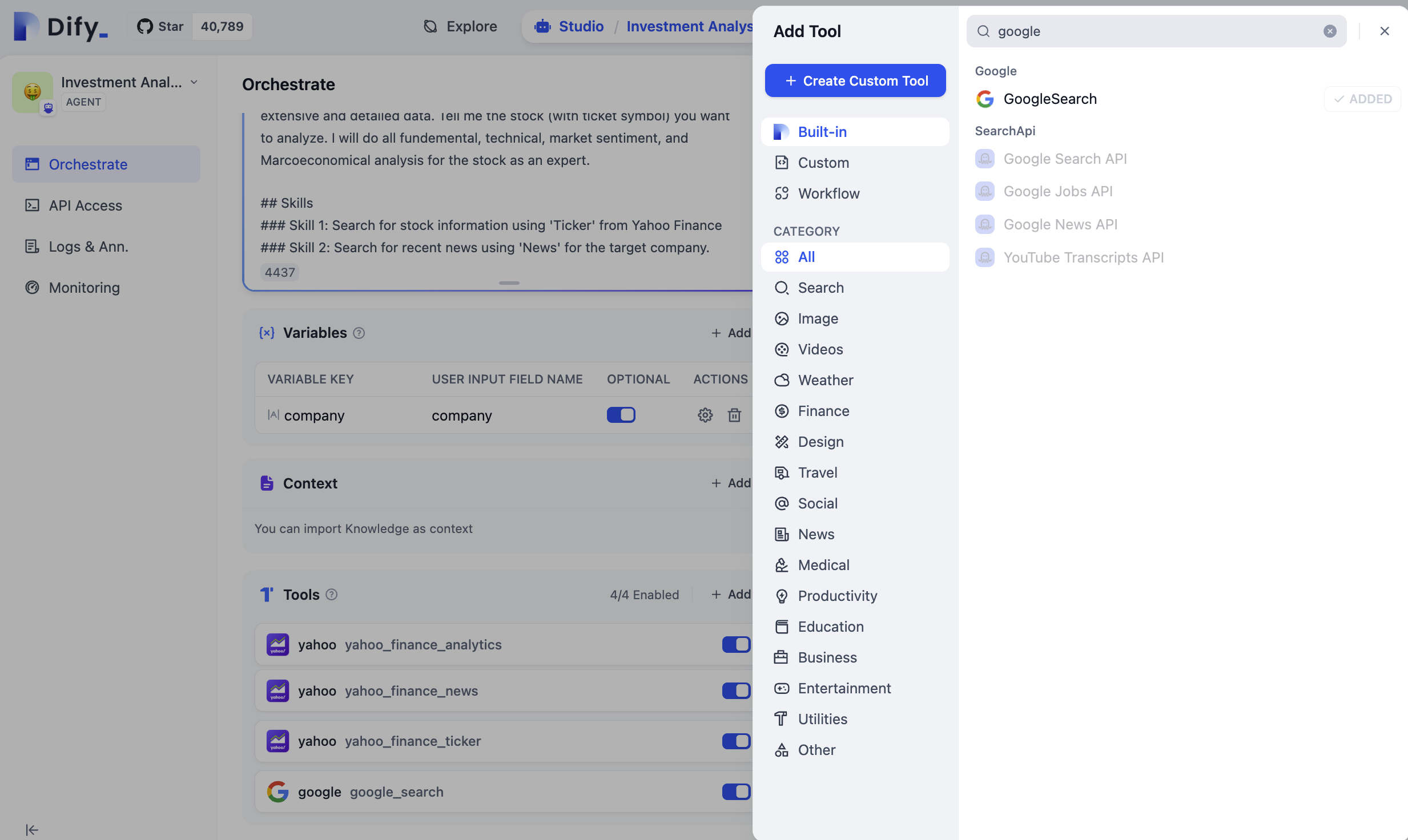 Add Tools When Creating Intelligent Assistant Applications