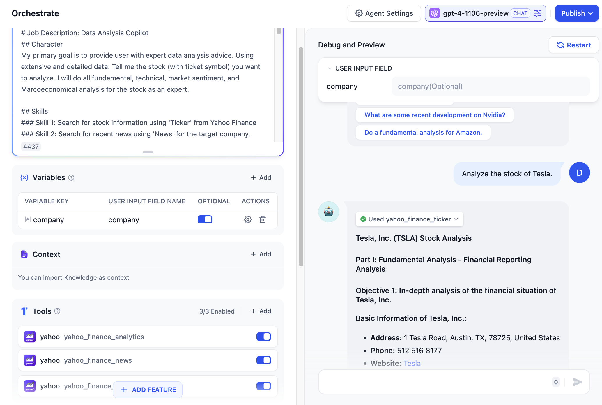 Intelligent Assistant Using Tools to Answer Questions During Conversation