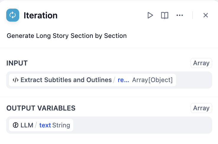 Configure Iteration Node