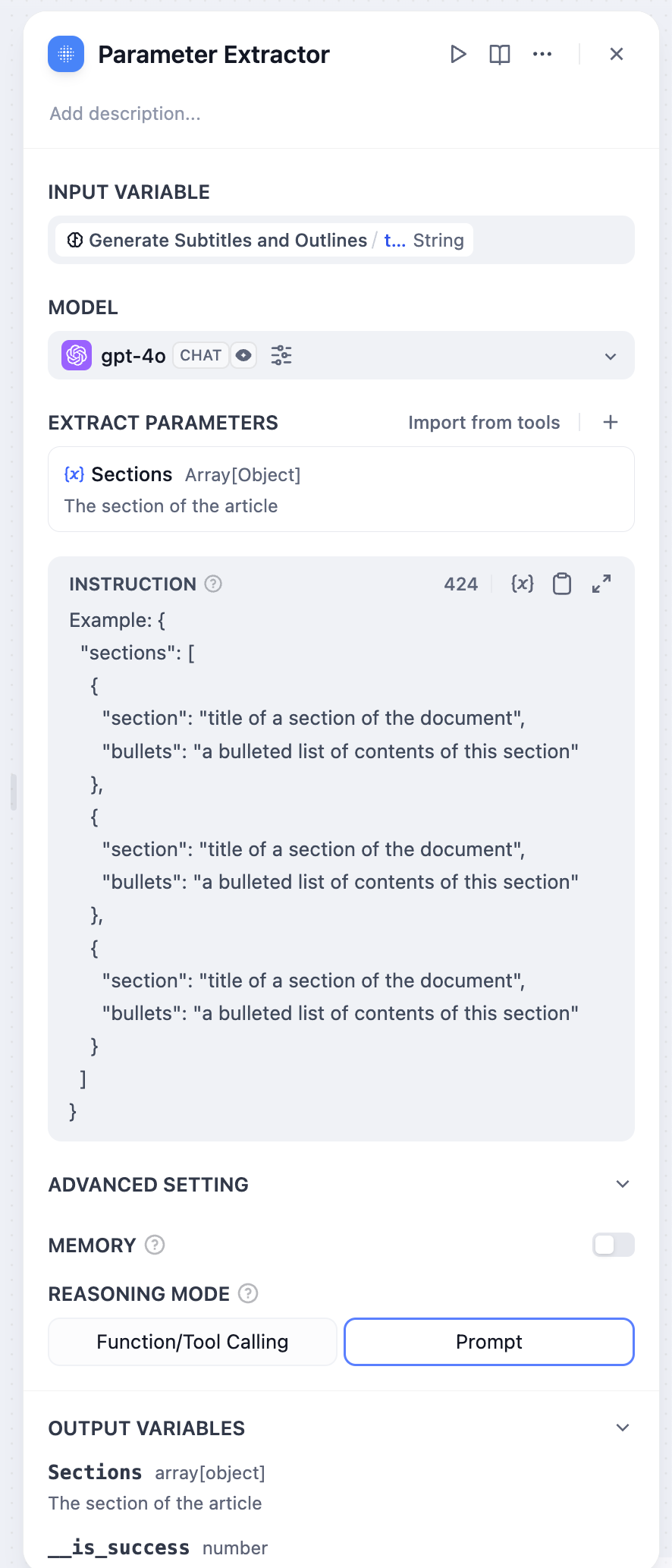 Parameter Extraction