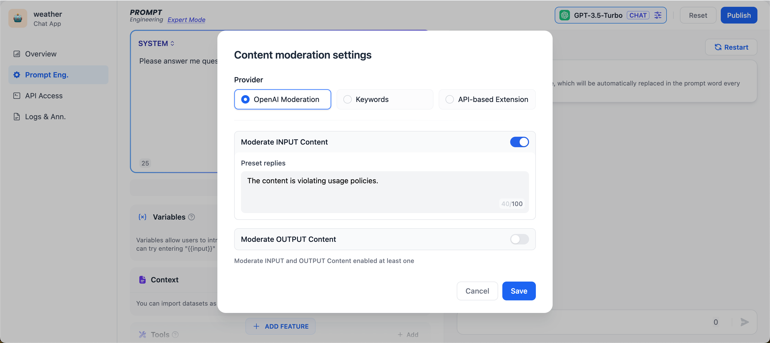 OpenAI Moderation API